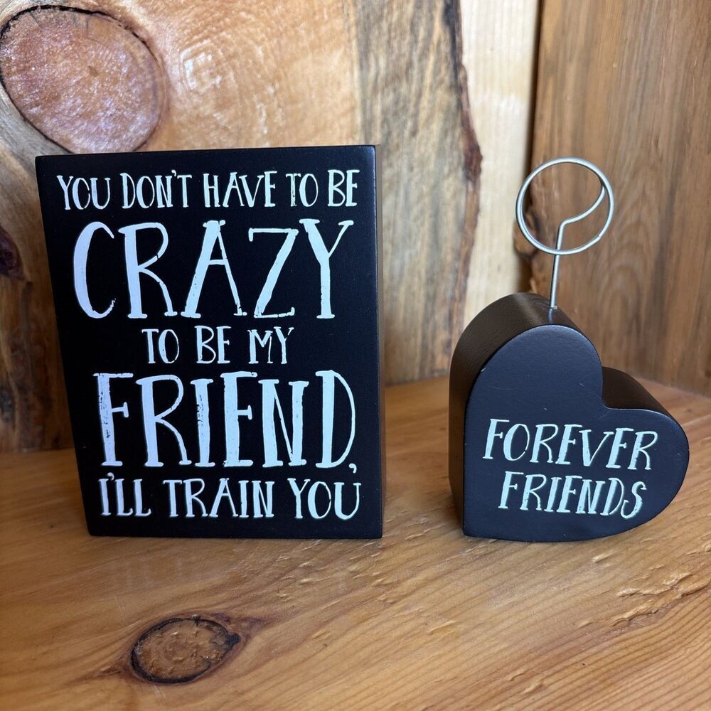 Forever Friends Block Sign And Photo Block New Box Set